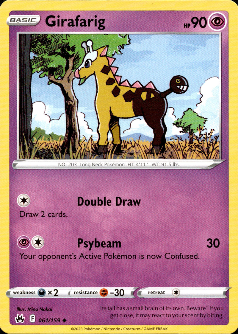 061/159 Girafarig Uncommon Crown Zenith