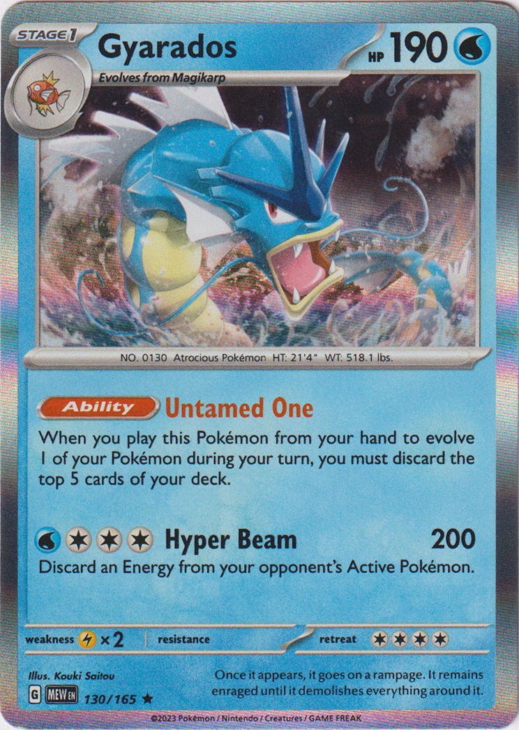 130/165 Gyarados Holo Rare Scarlet & Violet 151