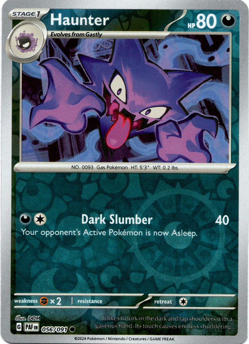 056/091 Haunter Common Reverse Holo Paldean Fates