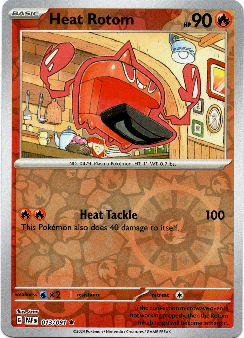 013/091 Heat Rotom Rare Reverse Holo Paldean Fates