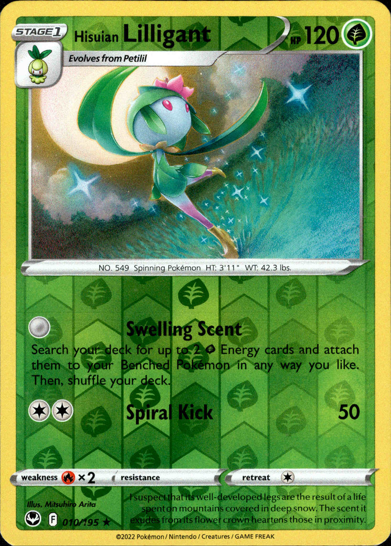 010/195 Hisuian Lilligant Rare Reverse Holo Silver Tempest