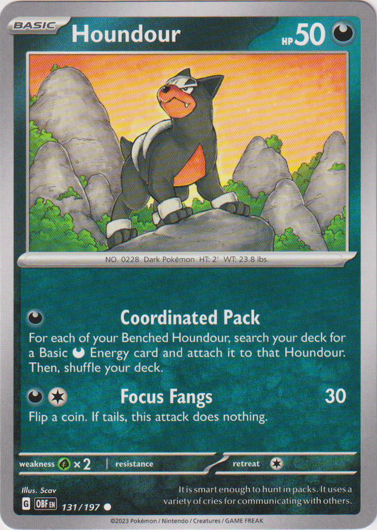 131/197 Houndour Common Obsidian Flames