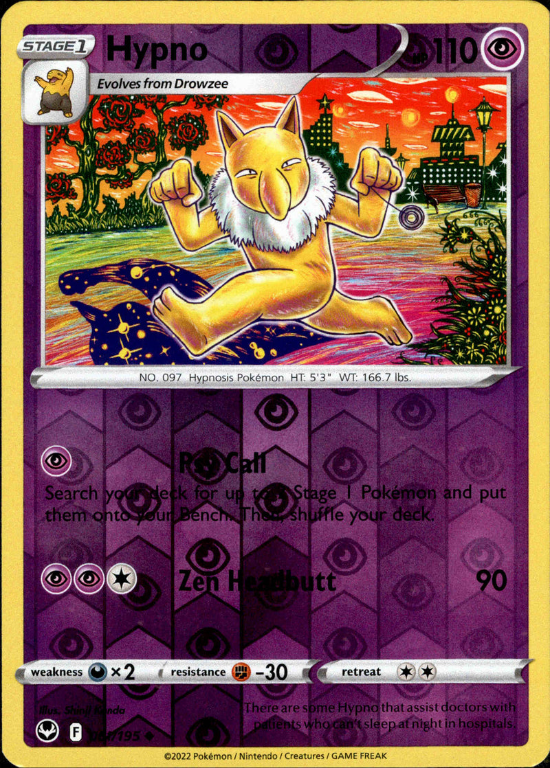 061/195 Hypno Uncommon Reverse Holo Silver Tempest