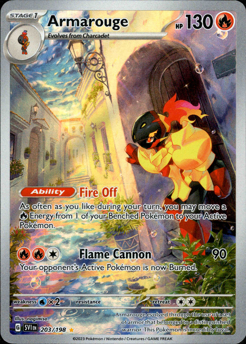 203/198 Armarouge Illustration Rare Scarlet & Violet