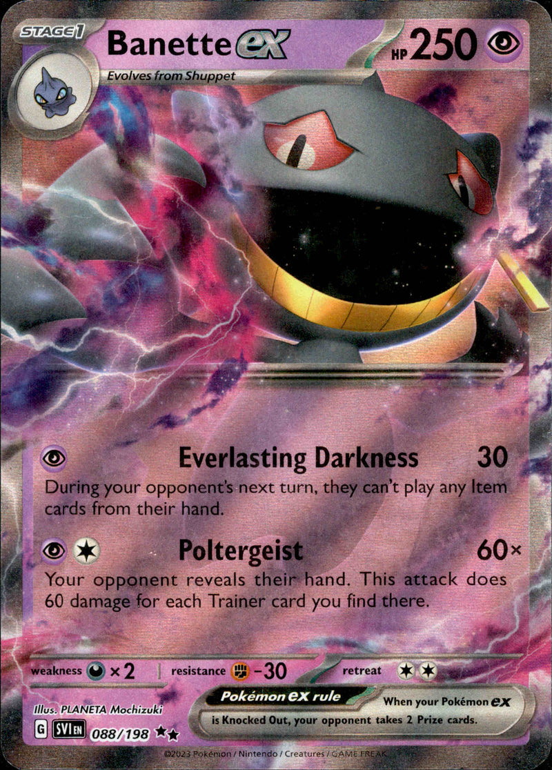 088/198 Banette EX Double Rare Scarlet & Violet