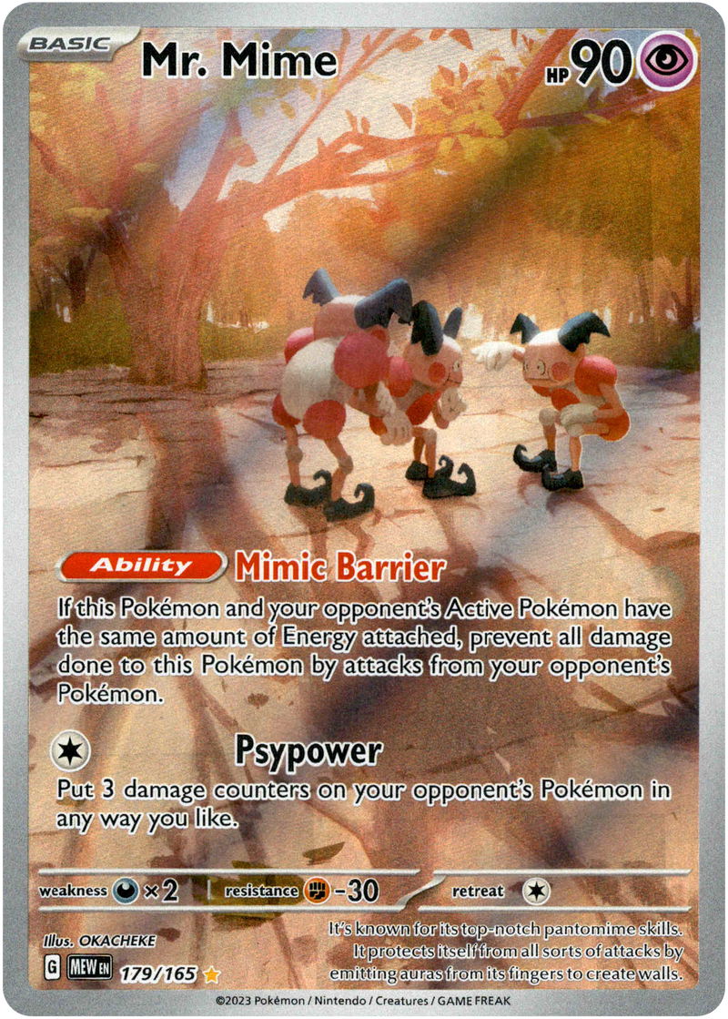 179/165 Mr. Mime Illustration Rare Scarlet & Violet 151