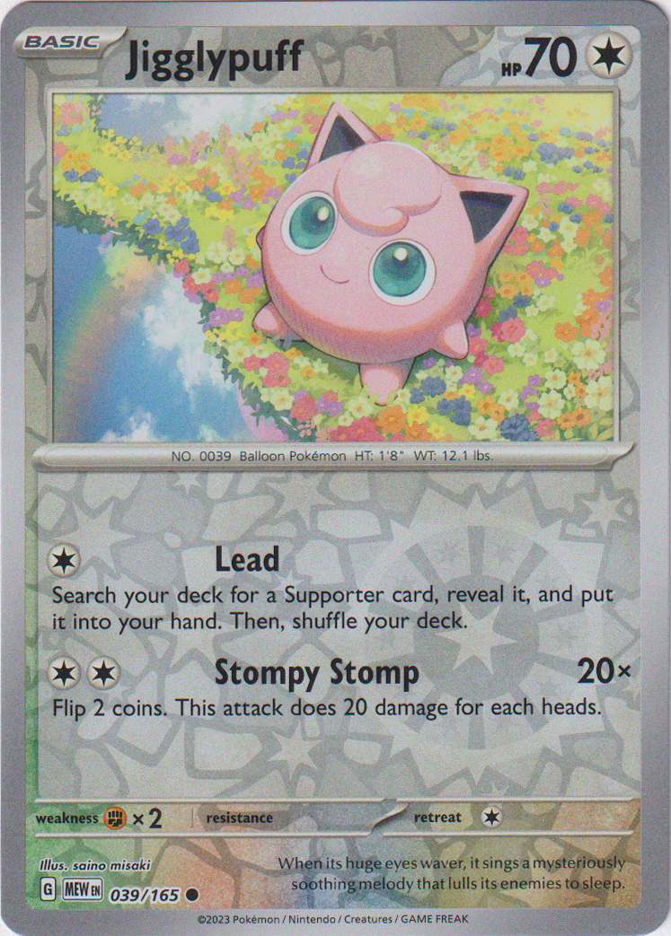 039/165 Jigglypuff Common Reverse Holo Scarlet & Violet 151