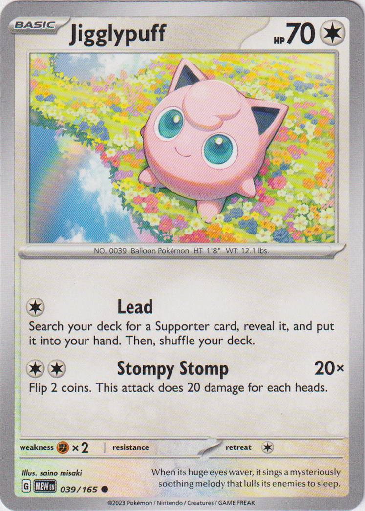 039/165 Jigglypuff Common Scarlet & Violet 151