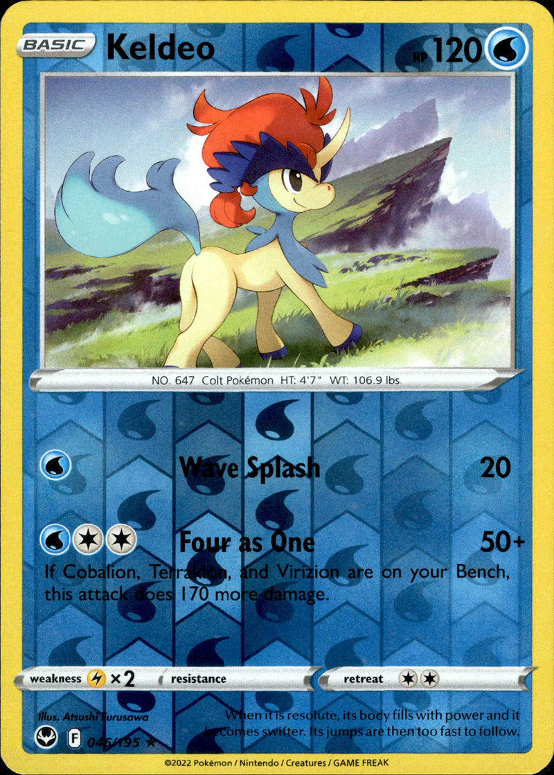 046/195 Keldeo Rare Reverse Holo Silver Tempest