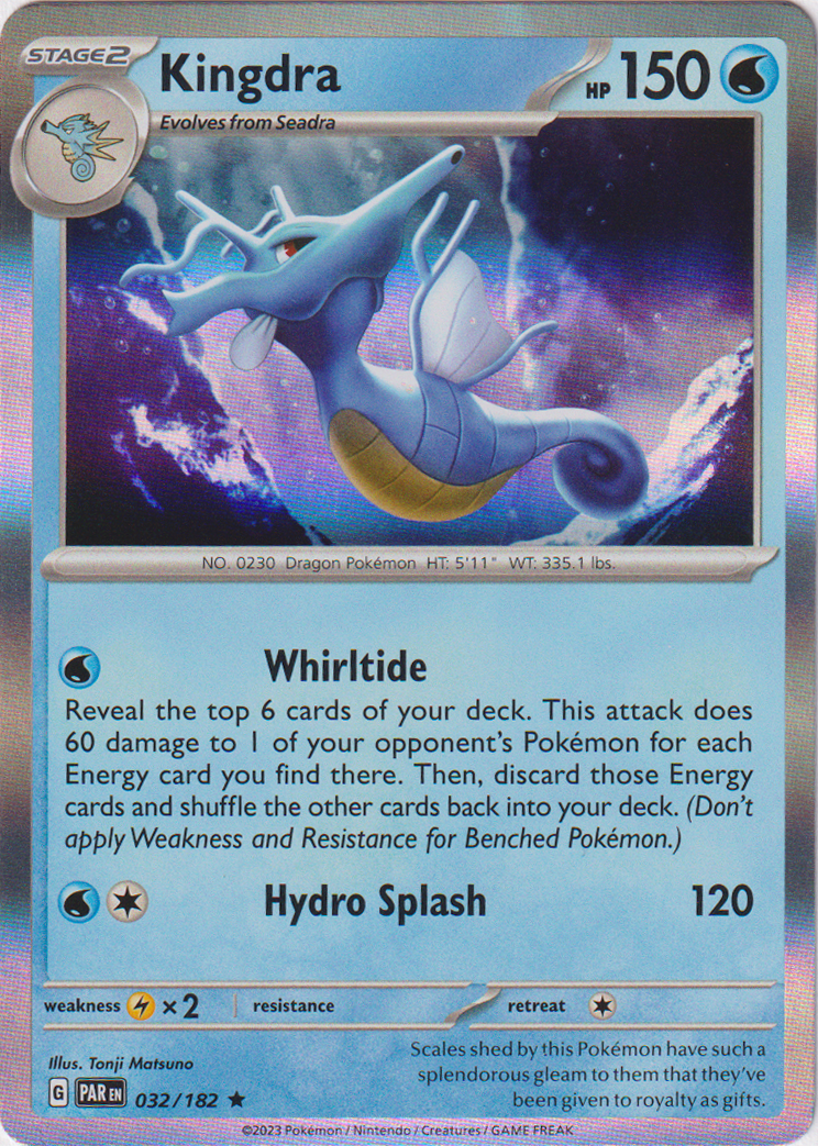 032/182 Kingdra Holo Rare Paradox Rift