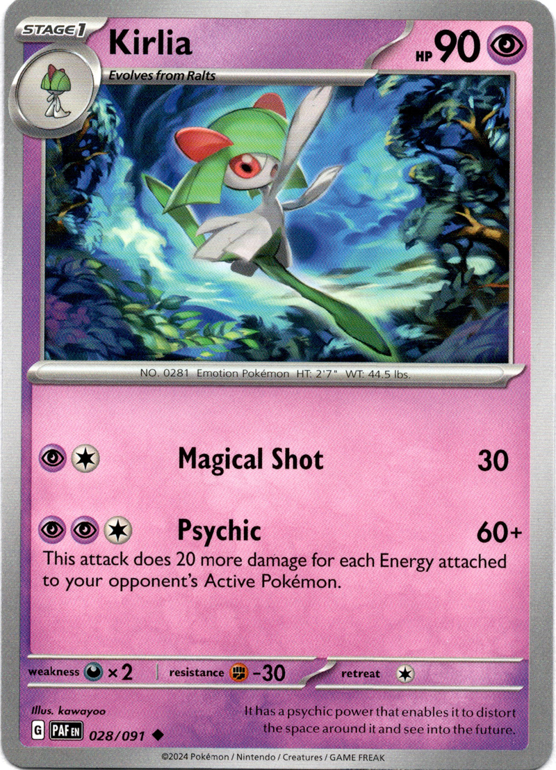 028/091 Kirlia Uncommon Paldean Fates