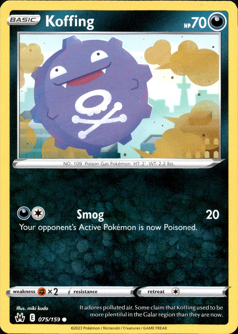 075/159 Koffing Common Crown Zenith