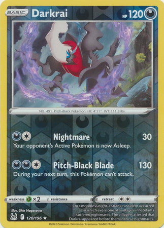 120/196 Darkrai Rare Reverse Holo Lost Origin