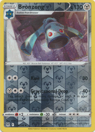 126/196 Bronzong Uncommon Reverse Holo Lost Origin