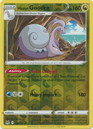 134/196 Hisuian Goodra Rare Reverse Holo Lost Origin