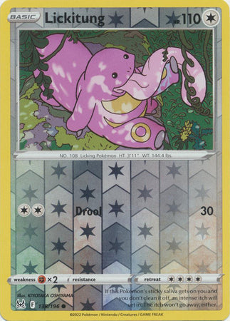 138/196 Lickitung Common Reverse Holo Lost Origin