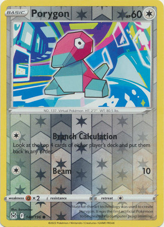 140/196 Porygon Common Reverse Holo Lost Origin