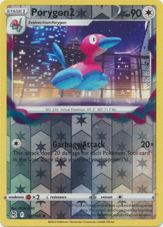 141/196 Porygon2 Uncommon Reverse Holo Lost Origin