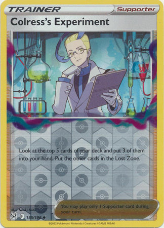 155/196 Colress's Experiment Uncommon Reverse Holo Lost Origin