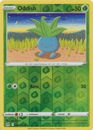 001/196 Oddish Common Reverse Holo Lost Origin