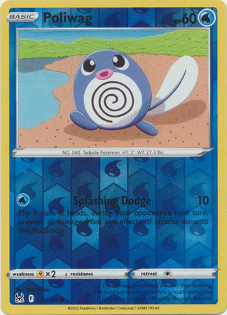 030/196 Poliwag Common Reverse Holo Lost Origin