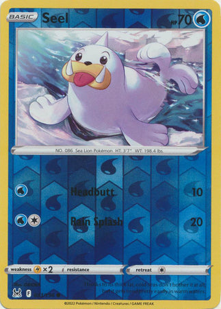 033/196 Seel Common Reverse Holo Lost Origin