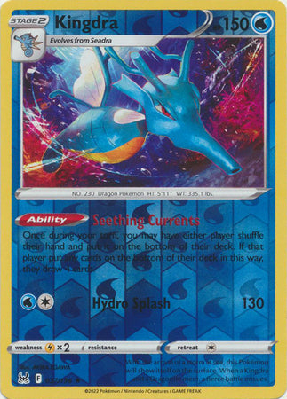 037/196 Kingdra Rare Reverse Holo Lost Origin