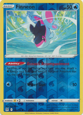 040/196 Finneon Common Reverse Holo Lost Origin