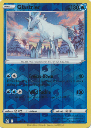 051/196 Glastrier Rare Reverse Holo Lost Origin