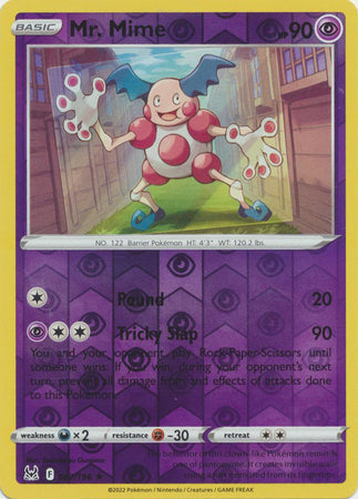 067/196 Mr. Mime Rare Reverse Holo Lost Origin