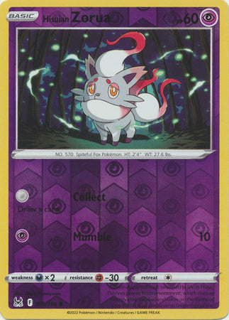 075/196 Hisuian Zorua Common Reverse Holo Lost Origin