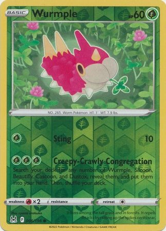 006/196 Wurmple Common Reverse Holo Lost Origin