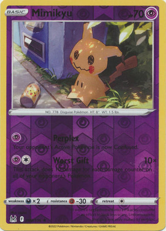 080/196 Mimikyu Rare Reverse Holo Lost Origin