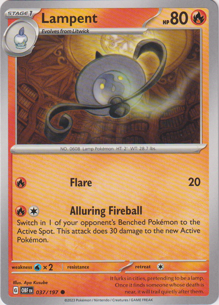 037/197 Lampent Common Obsidian Flames