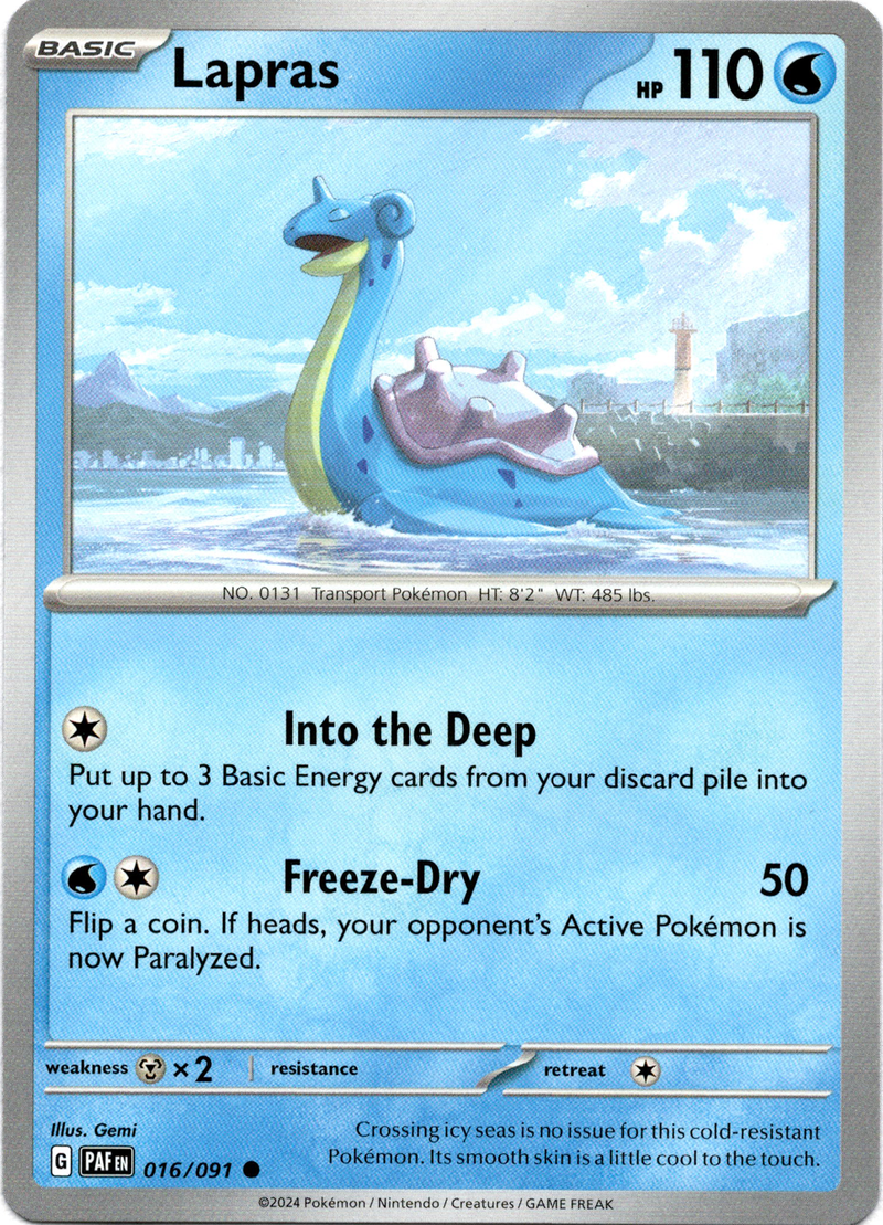 016/091 Lapras Common Paldean Fates