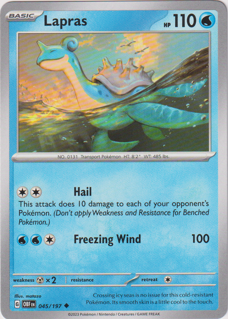 045/197 Lapras Uncommon Obsidian Flames