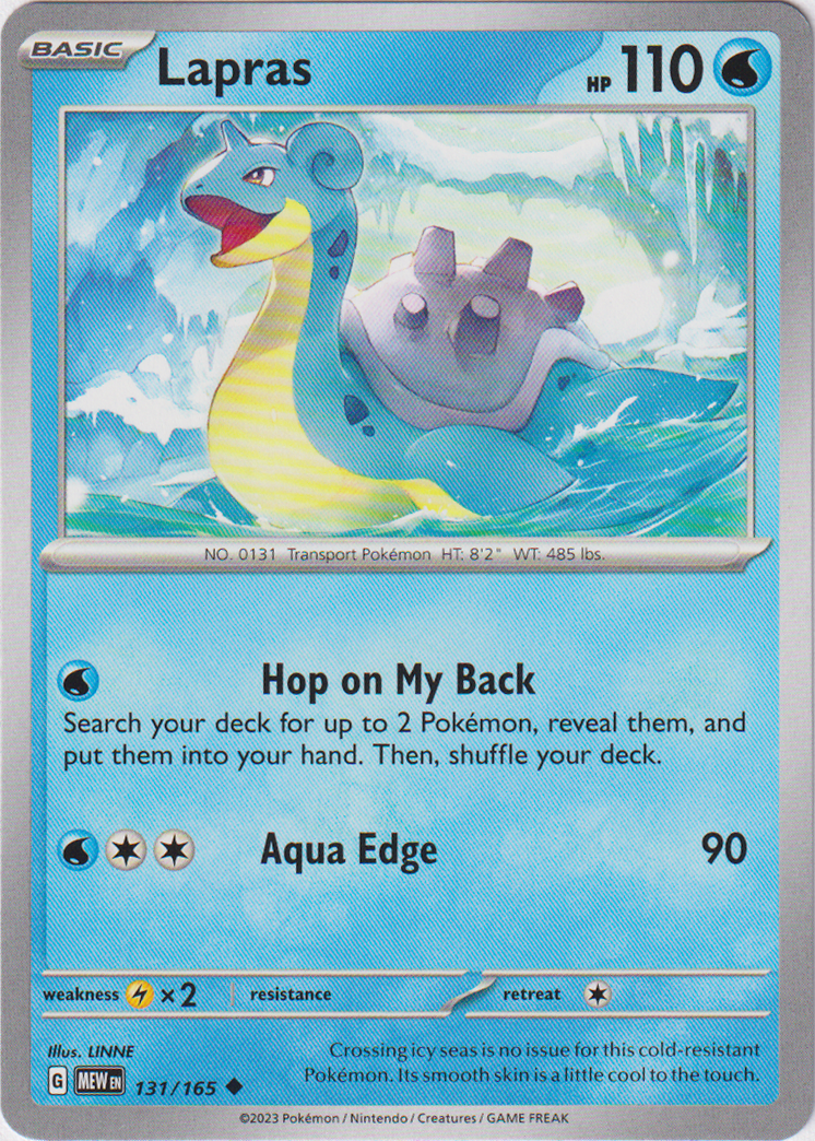 131/165 Lapras Uncommon Scarlet & Violet 151