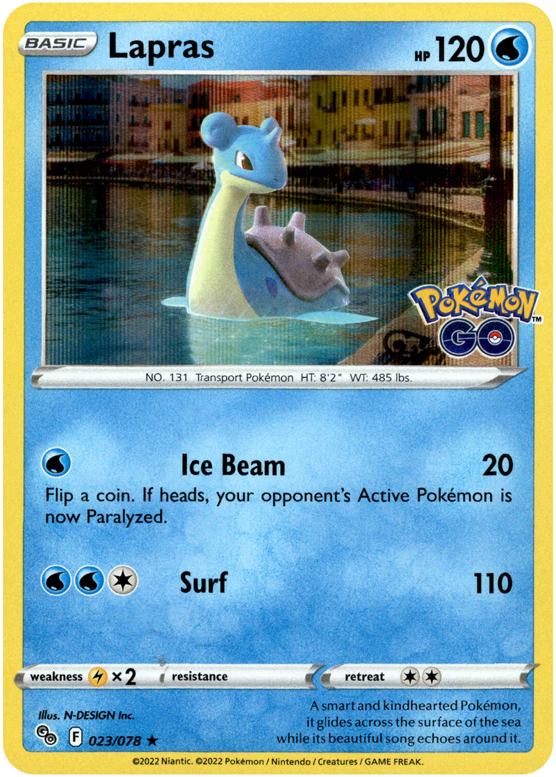 023/078 Lapras Holo Rare Pokemon GO