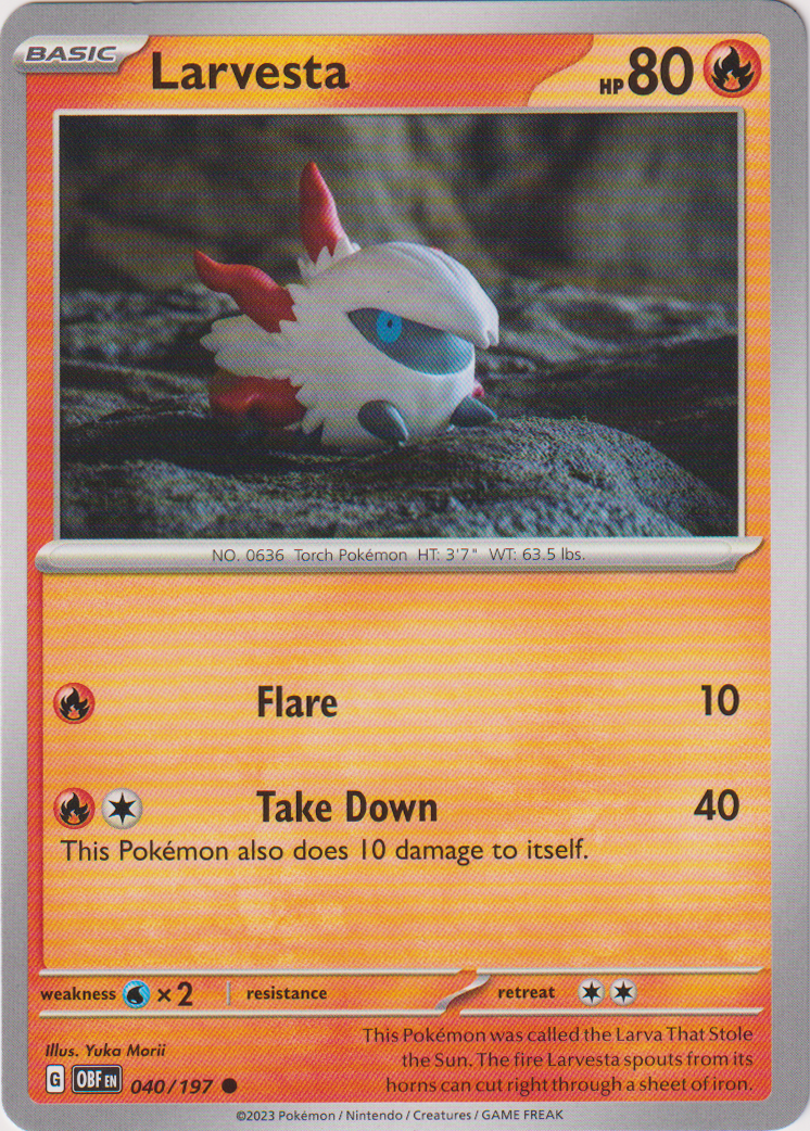 040/197 Larvesta Common Obsidian Flames