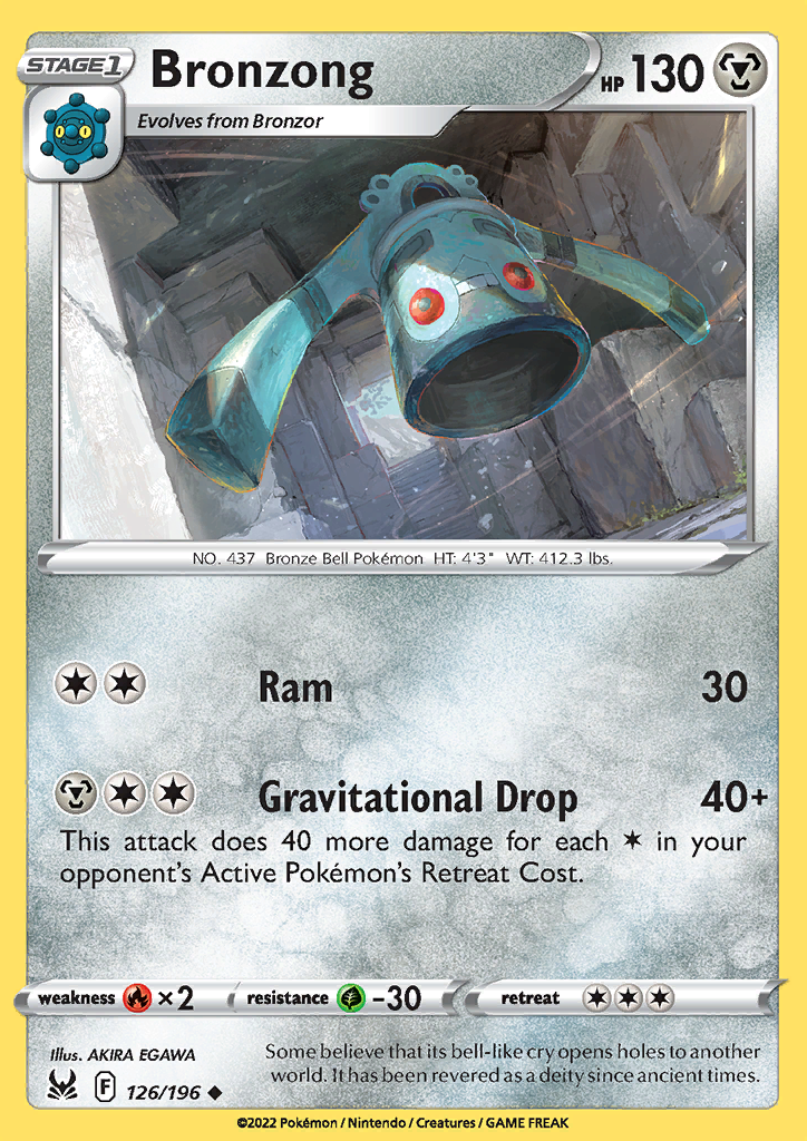 126/196 Bronzong Uncommon Lost Origin