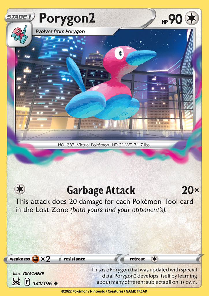 141/196 Porygon2 Uncommon Lost Origin