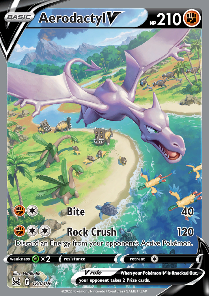 180/196 [Off Centre] Aerodactyl V Alternate Full Art Lost Origin