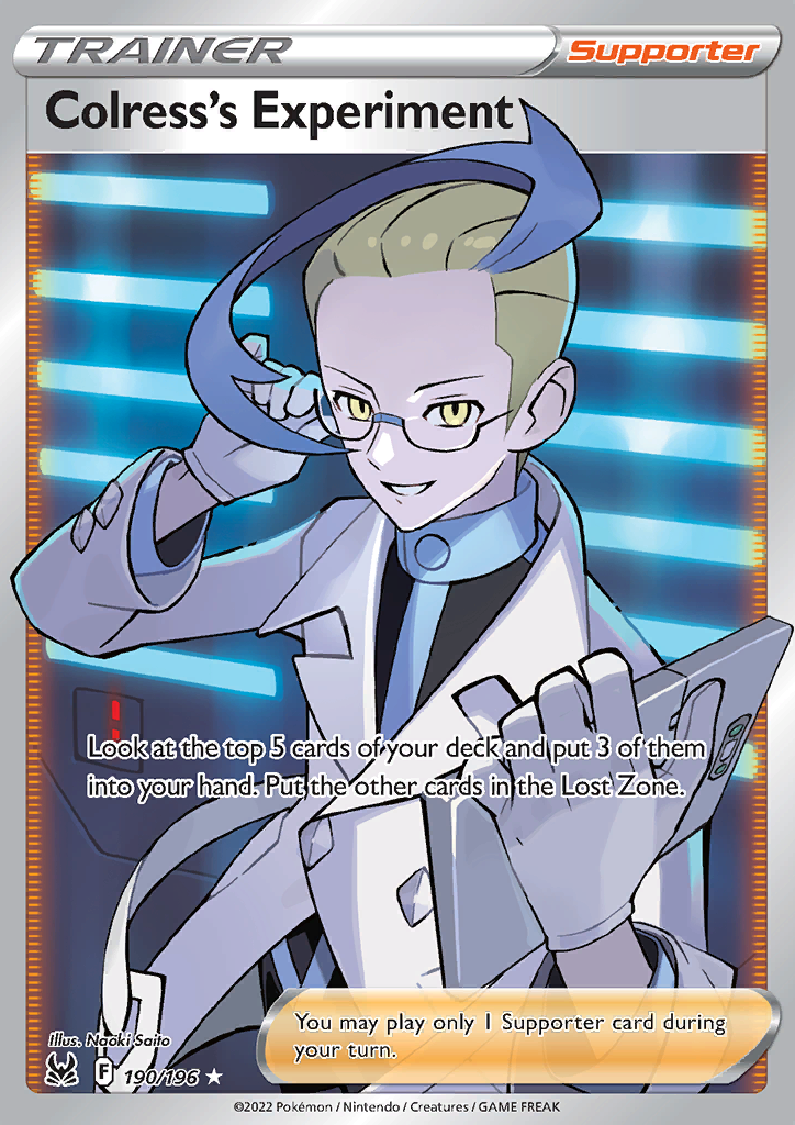 190/196 Colress's Experiment Full Art Lost Origin