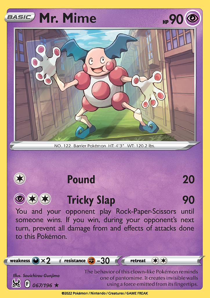 067/196 Mr. Mime Rare Lost Origin