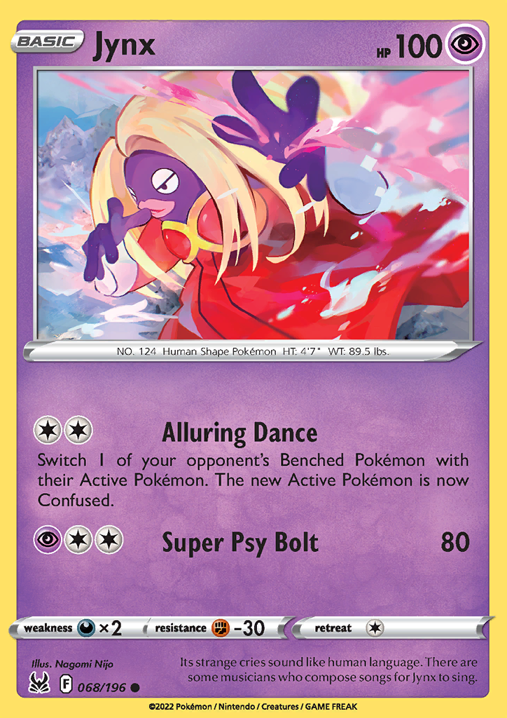 068/196 Jynx Common Lost Origin