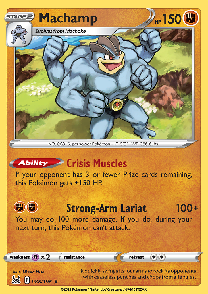 088/196 Machamp Holo Rare Lost Origin