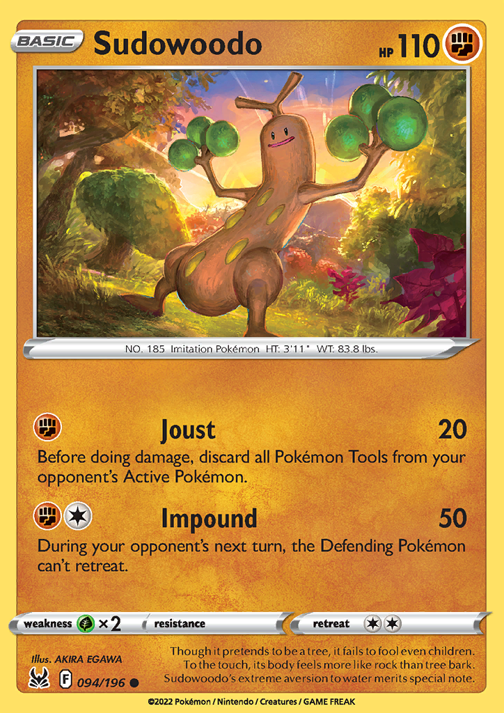 094/196 Sudowoodo Common Lost Origin