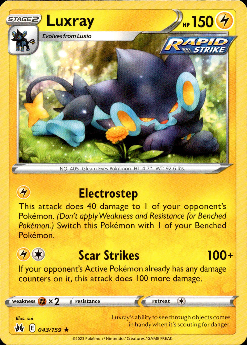 043/159 Luxray Rare Crown Zenith