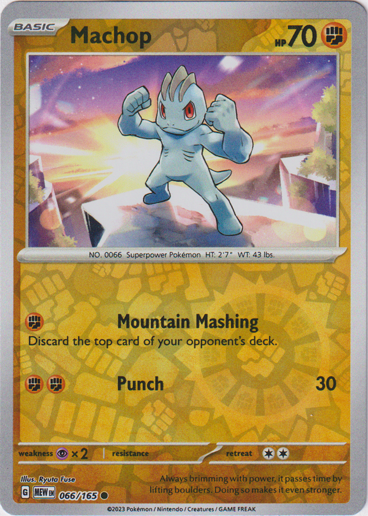 066/165 Machop Common Reverse Holo Scarlet & Violet 151