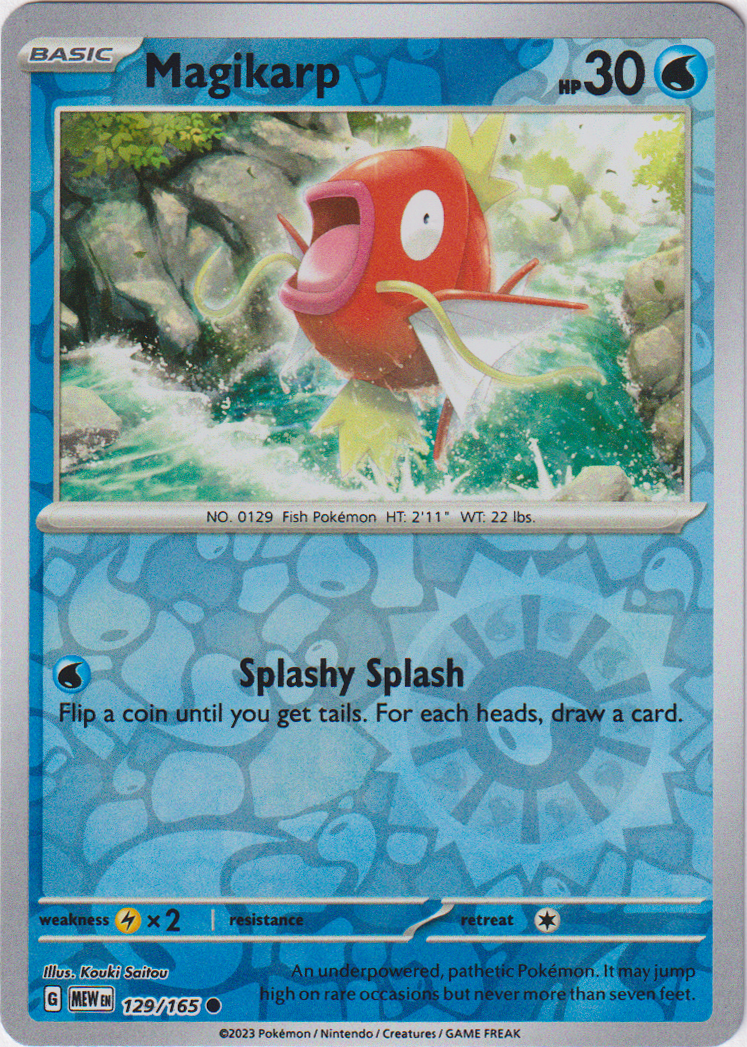 129/165 Magikarp Common Reverse Holo Scarlet & Violet 151